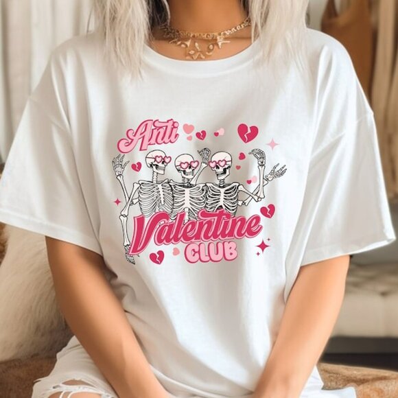 Other - Anti Valentine Club T-Shirt, Valentine Shirt, Valentines Day Shirt